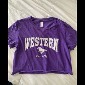 Western University Cropped Tee